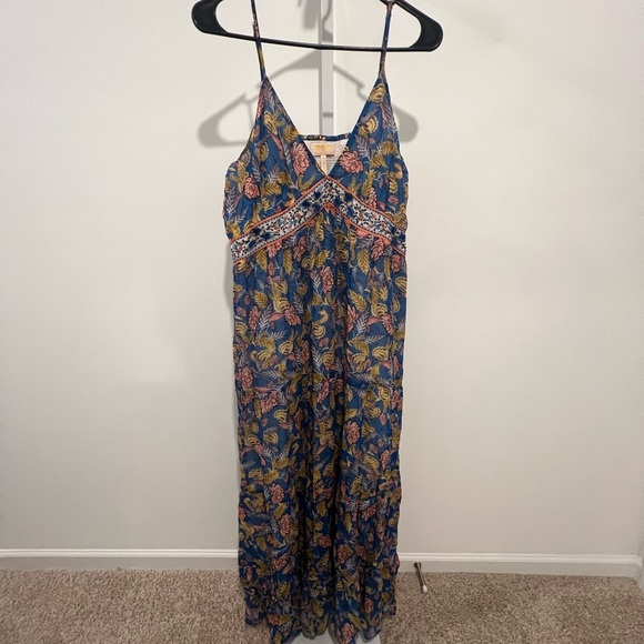 VERB BY PALLAVI SINGHEE / Powder Blue Printed Spaghetti Dress / Size 14 - Picture 2 of 7